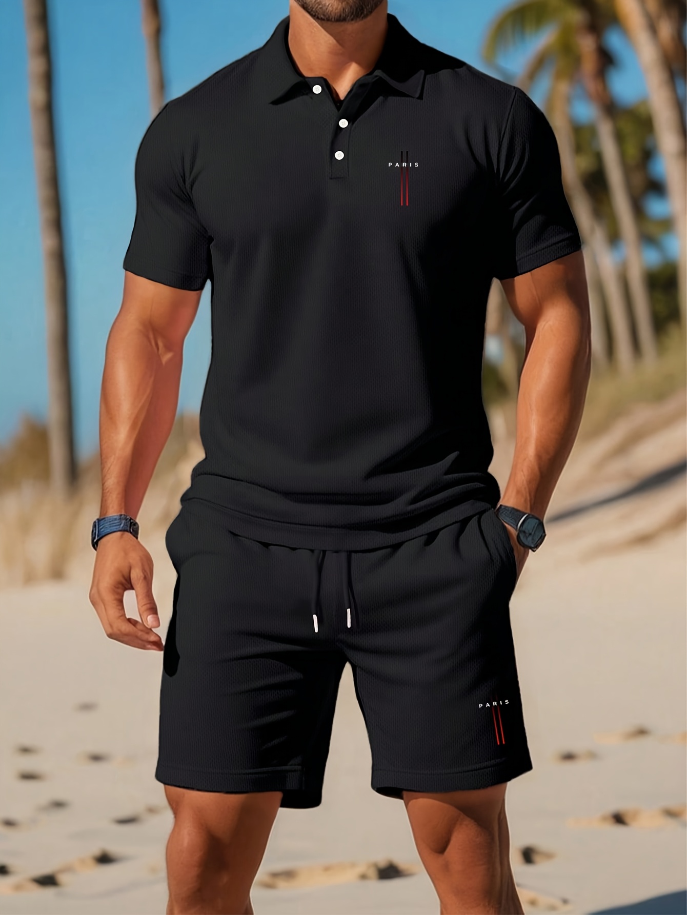 3D Printing Kit - Conjunto de Camisa Polo Masculina Verão