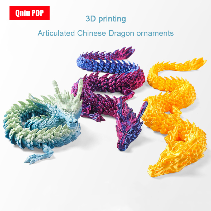 3D Printing Joint - Ornamentos de Dragão Chinês Loong Impressos