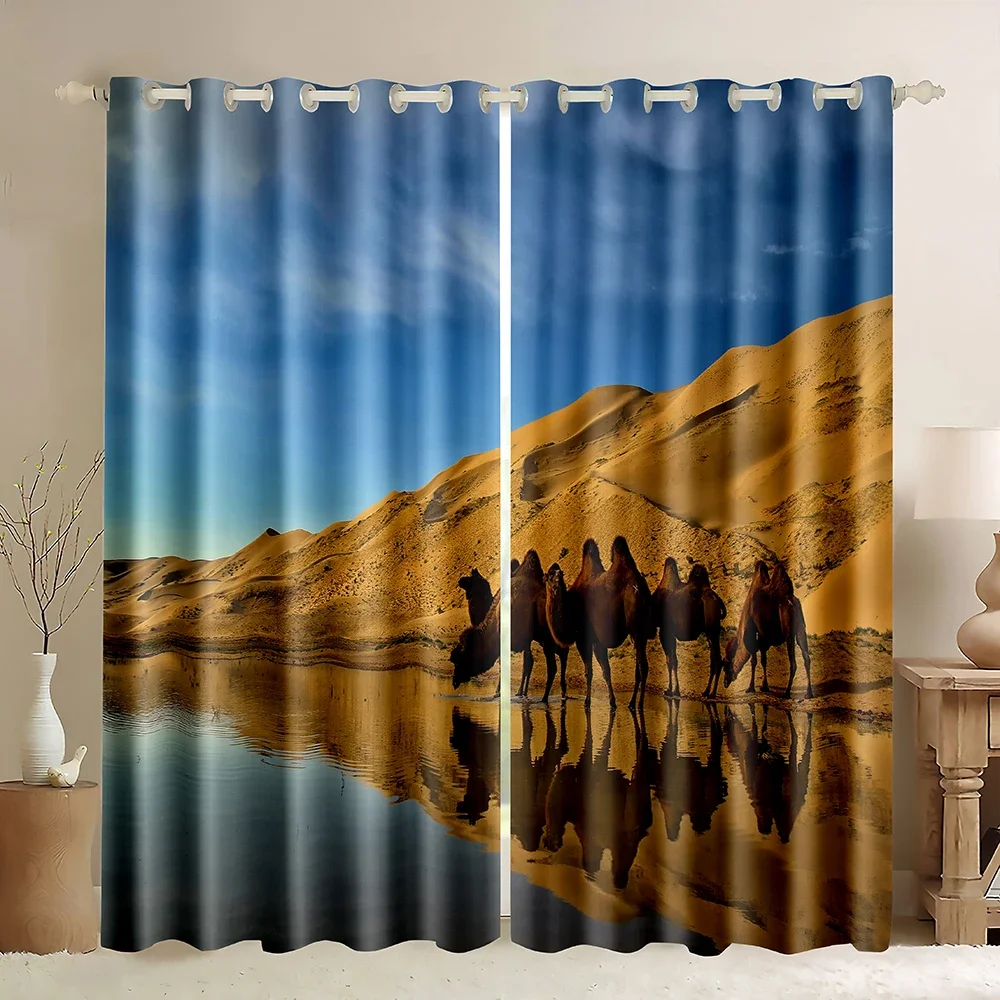 3D Printing Cafe - Cortinas Camel, Cortinas de Janela com