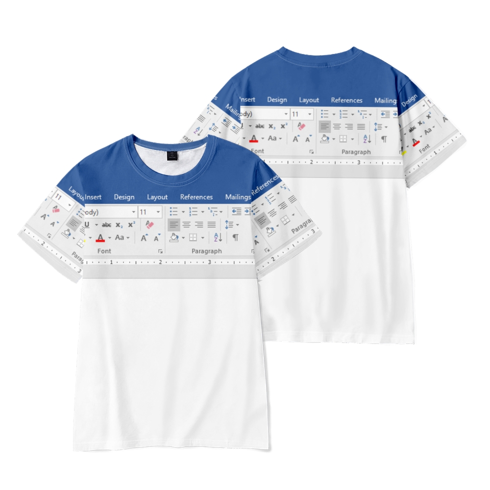3D Printing Design Software - Camiseta casual excel 3d para homens
