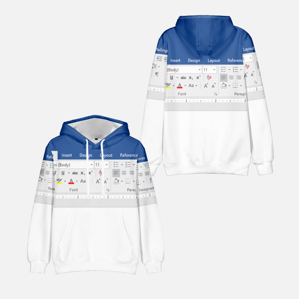 3D Printing Design Software - Casual excel hoodie para homens e