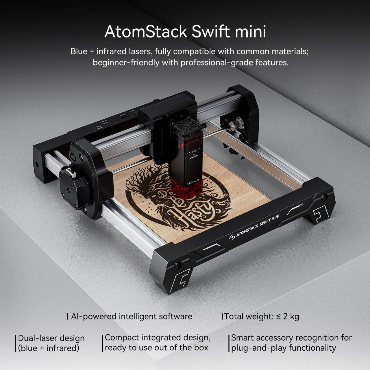 ATOMSTACK Swift Mini Gravador  - 3D Printing Design Software avaliação e preço