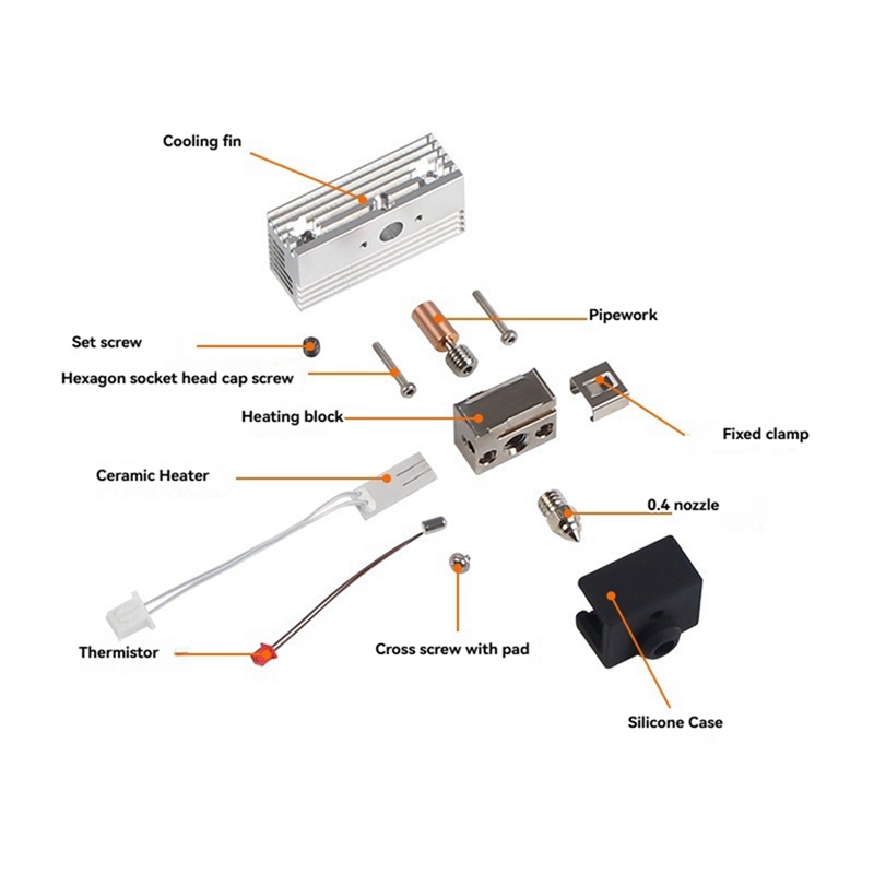 Peças de impressora 3D Kit Hot - 3D Printer Hotend Kit avaliação e preço